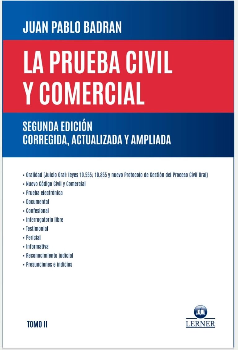LA PRUEBA CIVIL Y COMERCIAL TOMO II